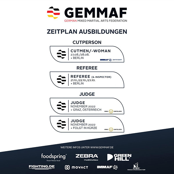 Ausbildung MMA Officials 2022 | GEMMAF